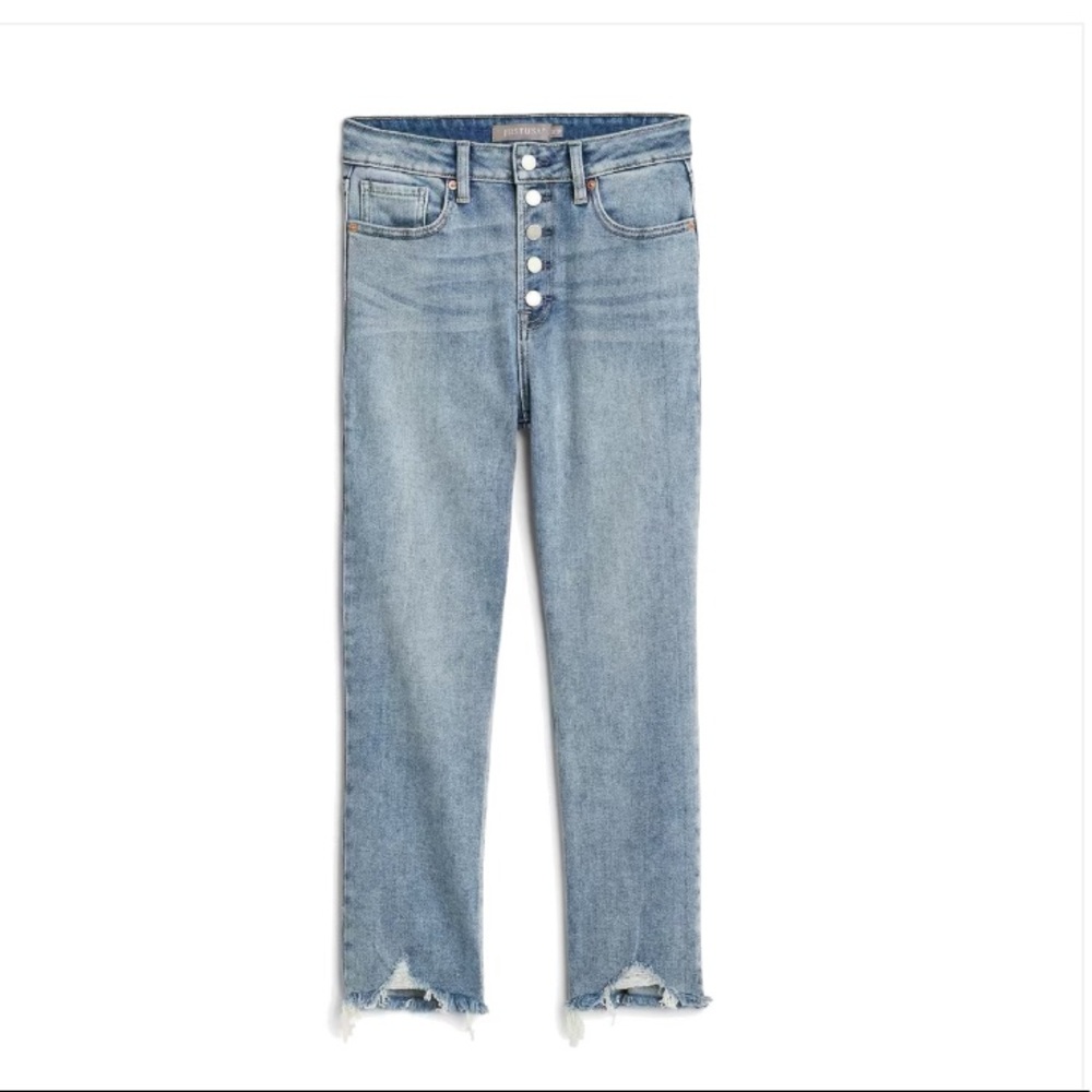 Just USA Carol high rise cropped slim straight jeans
